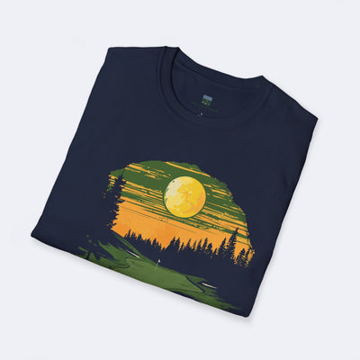 Moonlit Golf Course Unisex Softstyle T-Shirt