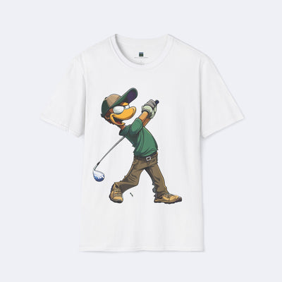 Duck Golfer Swing Unisex Softstyle T-Shirt