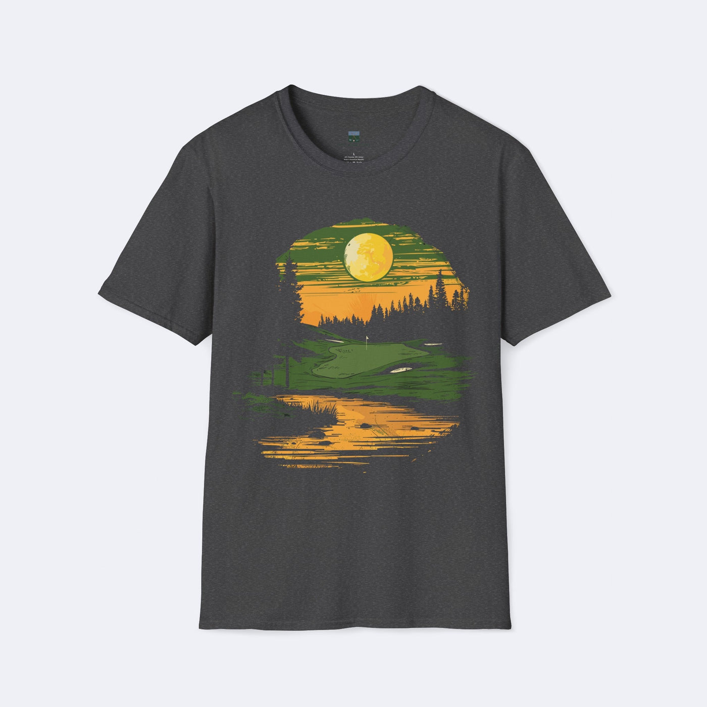 Moonlit Golf Course Unisex Softstyle T-Shirt