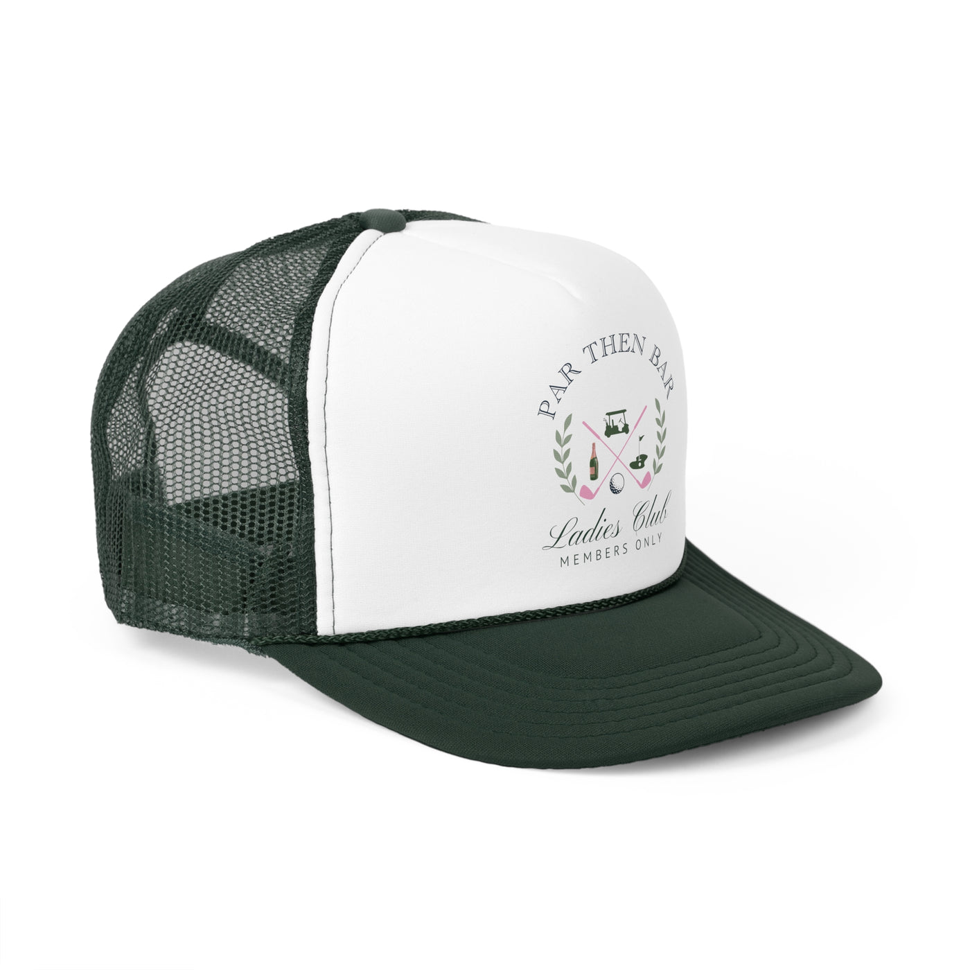 Ladies Club Trucker Cap - Par Then Bar Design for Women