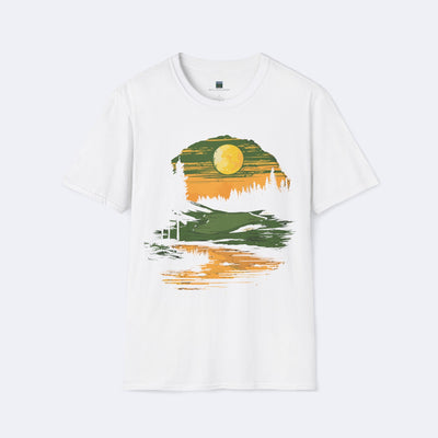 Moonlit Golf Course Unisex Softstyle T-Shirt