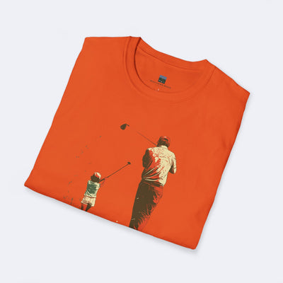 Father and Child Golf Swing Unisex Softstyle T-Shirt