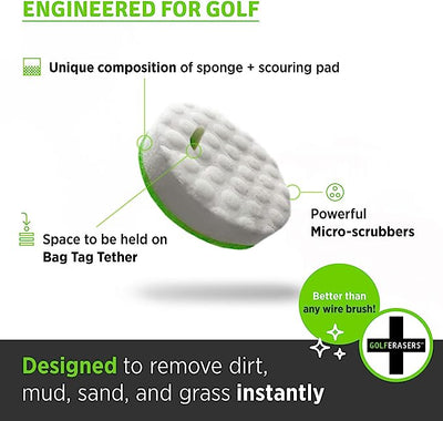 Premium Dual-Sided Sea Sponge Golf Cleaning Tool