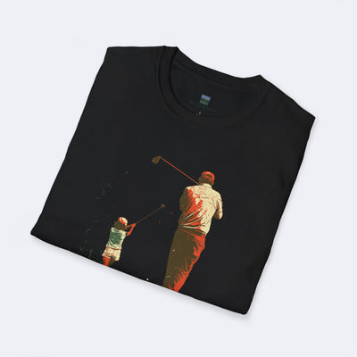 Father and Child Golf Swing Unisex Softstyle T-Shirt