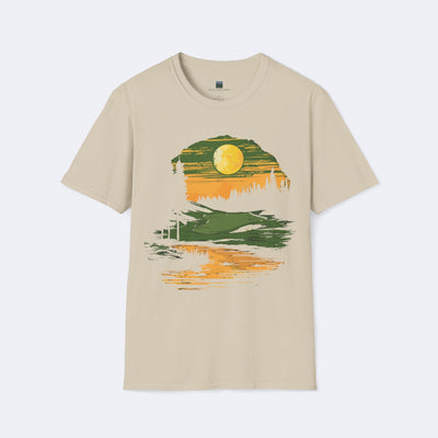 Moonlit Golf Course Unisex Softstyle T-Shirt