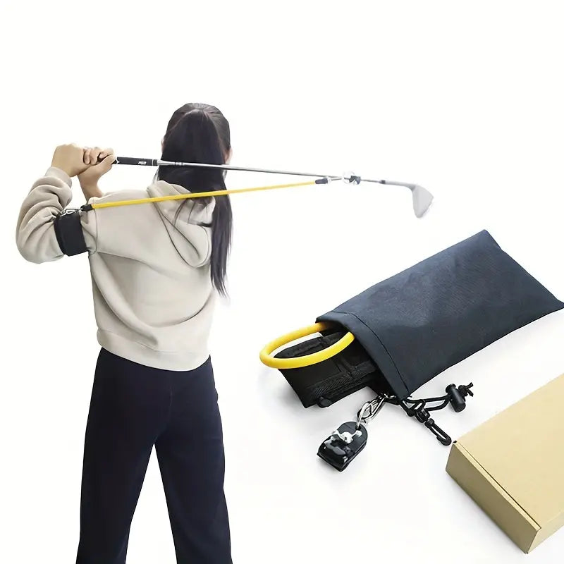 Golf Swing Trainer Corrector Belt Elastic Rope Indoor