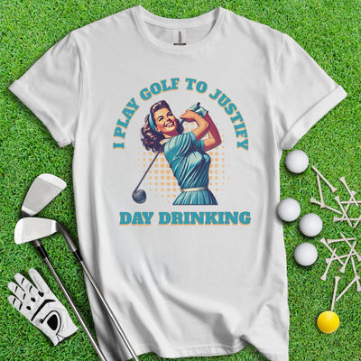 I Play Golf To Justify Day Drinking Retro T-Shirt