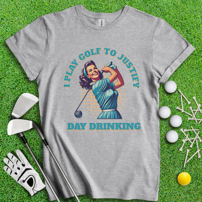 I Play Golf To Justify Day Drinking Retro T-Shirt