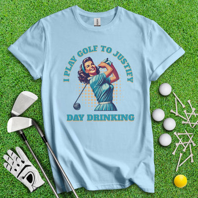I Play Golf To Justify Day Drinking Retro T-Shirt