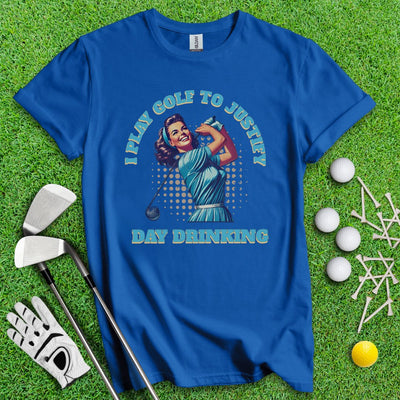 I Play Golf To Justify Day Drinking Retro T-Shirt