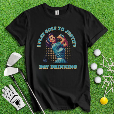 I Play Golf To Justify Day Drinking Retro T-Shirt