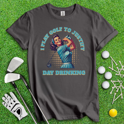 I Play Golf To Justify Day Drinking Retro T-Shirt