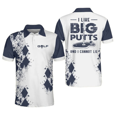 Men's I Like Bigger Putts And I Cannot Lie Golf Polo Shirt